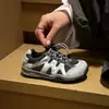 Sapatos versáteis Forrest Gump para crianças, coleção primavera e outono 2026, sapatos casuais para meninos, tênis respiráveis de malha com cadarço da moda para meninas