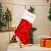 Qiao Ding comercio exterior nuevas decoraciones navideñas lentejuelas felpa boca calcetines de Navidad bolsas de regalo para niños bolsas de regalo Al por mayor