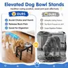 Comedero doble para mascotas de acero inoxidable, ajustable y plegable, para perros medianos y grandes, transfronterizo