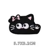 Patche de Tecido Bordado Gatinho Preto Desenho Animado para Jaqueta de Penas Bolsa Patch Autoadesivo Sem Costura Sem Ferro Patch Decorativo DIY