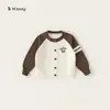 [Suéter] Grande Promoção Não Reembolsável Bangxuan Roupas Infantis Outono e Inverno Cardigã Malha Infantil Malha Feminina