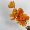 Gran Flor Gesang de 3 Cabezas Boda Hogar Hotel Decoración de Flores para Ventana Decoración de Paisaje Flor Guía de Camino Fila de Flores Seda