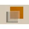 Tapete para Sala de Estar Estilo Moderno Minimalista com Blocos de Cores Geométricos, Imitação de Caxemira, Adequado para Uso Doméstico em Quarto e Área do Sofá, Lavável e Limpável