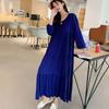 Bata Larga de Manga Larga Talla Grande, Vestido de Tirantes de Color Sólido para Primavera y Otoño, Vestido Ropa de Casa Talla Grande 100kg, Disponible en Versión Delgada y Puede Ser Usado Afuera