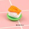 Comida artificial y juego de sushi japonés, accesorios de resina para bricolaje, colgante con pegamento en crema, decoración, caja de almacenamiento para casa de juegos, material
