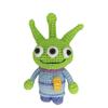 Muñeca de Monstruo de Tres Ojos Colgante de Lana Colgante Tejido a Mano Producto Terminado Muñeca de Ganchillo Hecha a Mano Colgante de Ganchillo Producto Terminado