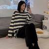Comércio Exterior Transfronteiriço 2024 Outono e Inverno Pijamas Femininos Gola Redonda Manga Longa Finos Novo Conjunto de Duas Peças para Casa Atacado
