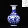 Vasos de Cerâmica Jingdezhen, Decorações para Casa, Arranjos de Flores, Móveis de Sala de Estar Estilo Chinês para TV, Prateleiras Antigas, Artesanato
