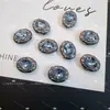Caixa Mágica Oval Cravejada de Diamantes Anel Rosto de Ovo de Pombo com Oito Furos Zircônio Pulseira de Miçangas DIY Colar Contas Espaçadoras Acessórios Olho de Gato