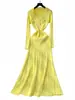 Vestido de Malha Metálica Estilo Boneca, Manga Curta e Manga Longa, Moda de Alto Padrão Estilo Chanel Transfronteiriço, Vestido Longo Emagrecedor de Outono