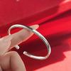 Pulseira Simples de Flor de Carro Prata 9999 Prata Esterlina Feminina Sólida Simples Nicho Pulseira de Círculo Liso Pulseira de Alta Qualidade Presente