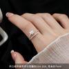 Anillo de Loto de Plata Pura S999 Anillo de Loto Anillo de Flor de Lujo Ligero de Nicho para Mujer Anillo Abierto Anillo para el Dedo Índice Pulsera para Mejor Amiga
