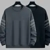 Envio RápidoNova Blusa de Moletom Solta com Gola Redonda e Manga Longa para Primavera e Outono, Camisa Básica Estampada da Moda Masculina