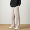Calça Reta Masculina Nova de Primavera Nova Estilo Chinês Veludo Vertical Dosagem Solta Corte Tridimensional Reta Casual