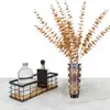 Folhas Douradas Flores de Simulação Arranjo de Casamento Decoração Flores Artificiais Folhas Douradas Frutas Vermelhas Fruta da Fortuna Folhas de Eucalipto em Leque Enfeites