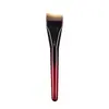 Brocha para Base de Maquillaje con Forma de Media Luna y Cabeza Plana Curva, No Absorbe Polvo, Brocha para Base Líquida Sin Marcas, Brocha de Maquillaje para Cobertura Impecable