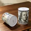 Alcancía de Monedas de Dólar Lata de Hojalata Banco de Ahorro en Euros Caja de Almacenamiento de Monedas Solo Entra No Sale Caja de Almacenamiento de Dólares