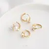 Aretes de Perlas Redondas Trenzadas Cubiertos de Oro de 14K que Conservan el Color DIY Hechos a Mano Aretes de Perlas Pegajosas Accesorios para Aretes