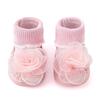 Zapatos y Calcetines para Bebé, Clase A, Calcetines de Piso para Bebé Primavera y Verano, Calcetines y Zapatos de Encaje para Niñas, 1-3 Años, Transpirables y Absorbentes del Sudor