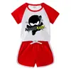 Traje de verano para niños 2023, nueva ropa para niños, pantalones cortos para bebés, camiseta de manga corta, pantalones cortos, conjunto deportivo informal de dos piezas a la moda