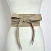 Cinto Largo Europeu e Americano Feminino de Camurça Cinto Decorativo Casual Feminino Tira de Tecido Decorativa de Camurça Vedação de Cintura