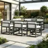 Mesa y Sillas de Teca para Exteriores Muebles de Jardín para Patio Villa al Aire Libre Mobiliario para B&B Mesa y Sillas de Comedor de Madera Maciza Personalización de Fábrica Transfronteriza