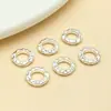 Aleación 18K Galvanizado Oro Real Cuentas Espaciadoras Texturizadas DIY Cuentas Espaciadoras con Patrón Martillado para Pulsera Joyería Accesorios Materiales