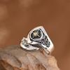 Anillo de Plata S925 Rey Ciervo Dorado Diseño Vintage Old Fashionistas Estrella Dorada Anillo Ajustable para Hombre y Mujer Productos Nuevos