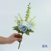Flores Artificiales de Seda Rosas, Rosas Pequeñas de Primavera, Flores de Eucalipto Atadas a Mano, Flores Falsas, Arreglos Florales DIY Hechos a Mano, Decoraciones para Sala de Estar