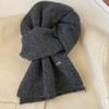 Bufanda de lana suave de alta calidad, hilo confuciano, color liso, versátil, bufanda de invierno cálida para mujer, 162x33cm