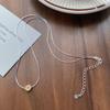 Collar de Plata de Ley S925 con Cara Sonriente de Goteo de Aceite para Mujer, Exquisita Cadena para Clavícula Dulce Linda de Colores, Elegante Collar de Nicho