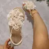 Sandalias Casuales Ligeras de Tira Cruzada Tallas Grandes para Mujer Verano 2026 Nuevas Sandalias de Moda Europea y Americana Florales para Vacaciones al Aire Libre para Mujer