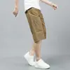 Pantalones Cortos Deportivos de Verano para Hombre Modernos Ropa de Trabajo Casual Versátiles Sueltos Elásticos Transpirables de Secado Rápido a la Rodilla
