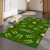 Alfombra Moderna Minimalista para Sala de Estar, Alfombra de Terciopelo de Cristal para Mesa de Café, Alfombra de Lujo Ligero de Gama Alta con Diseño de Hojas para Mesita de Noche de Dormitorio