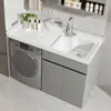Gabinete de lavandería para balcón con fregadero integrado y tabla de lavar, gabinete para lavadora de carga frontal, combinación de gabinetes de baño, venta al por mayor de fábrica