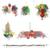 Brinquedos para Papagaios, Papel Picado Mastigável, Bolas Coloridas de Rattan, Brinquedos Interativos para Pássaros, Suprimentos Ecológicos para Pássaros, Conjunto de Brinquedos para Pássaros