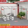 Estante Secador de Ropa de Acero Galvanizado Personalizado Engrosado Balcón Tejado Toldo Estante de Pie Inclinado Celosía para Uvas Estructura de Invernadero
