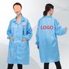 Ropa antiestática con logotipo impreso/bordado personalizado OEM con adhesivo trasero, ropa antipolvo, bata de laboratorio, ropa dividida