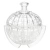 Tarro de cristal estilo europeo para dulces, con forma de calabaza y tapa, ideal para azucarero, para sala de estar, para frutos secos, para refrigerios y café en grano.