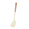 Espátula de Silicone Grau Alimentício, Espátula de Cozinha, Frigideira Antiaderente, Espátula Especial de Faia para Casa, Colher de Arroz, Colher de Sopa, Conjunto de Escorredores