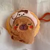 Nueva Llegada Cappibala Peluche Monedero Capibara Bolso Colgante Auricular para Hombre y Mujer Almacenamiento Llavero Regalo