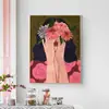 Pintura Decorativa Casual para Sala de Estar de Color Dopamina Estilo Matisse Arte de Pared con Sensación de Pintura al Óleo para Entrada, Comedor y Espacios Únicos de Alojamiento
