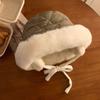 Chapéu de Pescador de Pelúcia de Inverno Feminino Estilo Japonês Chapéu Mongol Proteção de Ouvido Chapéu Baotou Quente Plus Veludo Engrossado Bonito Chapéu de Pelo