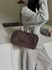 2026 Bolso Tote Nuevo de Piel de Vaca Mate para Mujer, Bolso Boston Tipo Bowling Simple Versátil, Bolso de Hombro Texturizado para el Trabajo