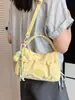 Bolso bandolera plisado ligero transfronterizo, alto valor estético, bolso de hombro con cordón estilo bosque, bolso de mano para el trabajo, exquisito bolso tipo bollo