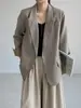 Jaqueta Suit Jiang Zuo Estilo Coreano Alto Senso de Inteligência Temperamento Feminina 26 Design de Início de Outono Bloqueio de Cores Casual Top 6628