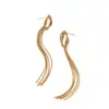 Brincos de aço inoxidável com franjas longas, moda transfronteiriça, exagerados para mulheres, nicho sênior, joia de ouvido em aço titânio, não desbota, atacado