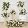 Novo Arranjo Grande de Chão para Casamento Banquete de Noivado Flor Artificial de Seda Acabado Arranjo Floral Decorativo Corredor Arte Floral para Casamento