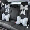 Apoio de Cintura para Carro Quatro Estações Universal Simples Fita de Laço para Carro Almofada Lombar Popular na Internet Decoração de Carro Travesseiro de Encosto de Cabeça