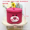 Cesta de Almacenamiento para Pastel de Muñeca Divertida Juguetes para Niños Cesta Tejida de Cuerda de Algodón de Dibujos Animados Caja Organizadora de Bocadillos para Escritorio de Sala de Estar